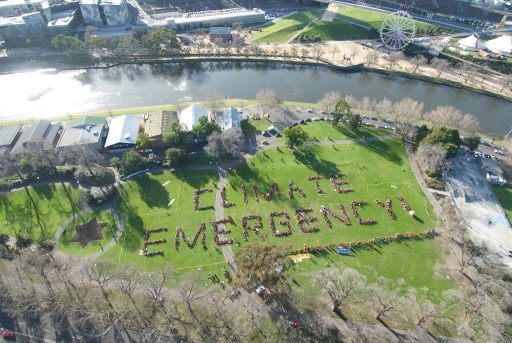 Climate Emergency human sign